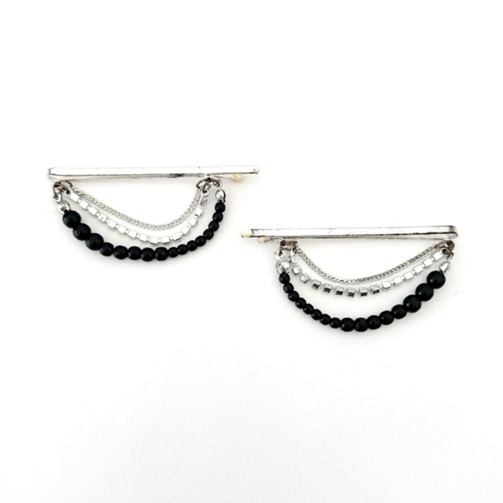 Vintage Rhinestone Hair Pin Clips - Picture 2 of 2
